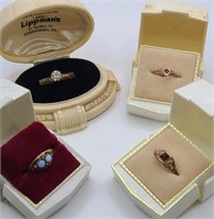 4 Antique Rings