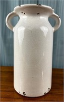 Destressed Farmhouse Style Vase With Handles