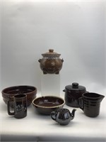 Hull McCoy Brown Drip Glaze Pottery & More