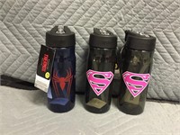 3 Travel Cups - Spiderman/Superman