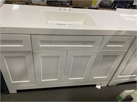 48 IN WHITE SINK BASE WITH WHITE COUNTER TOP