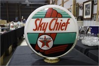 Glass Texaco Sky Chief gas pump globe has some