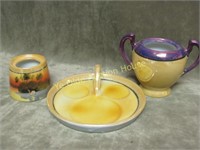 1920's Made in Japan Luster Ware Porcelain 3 pcs