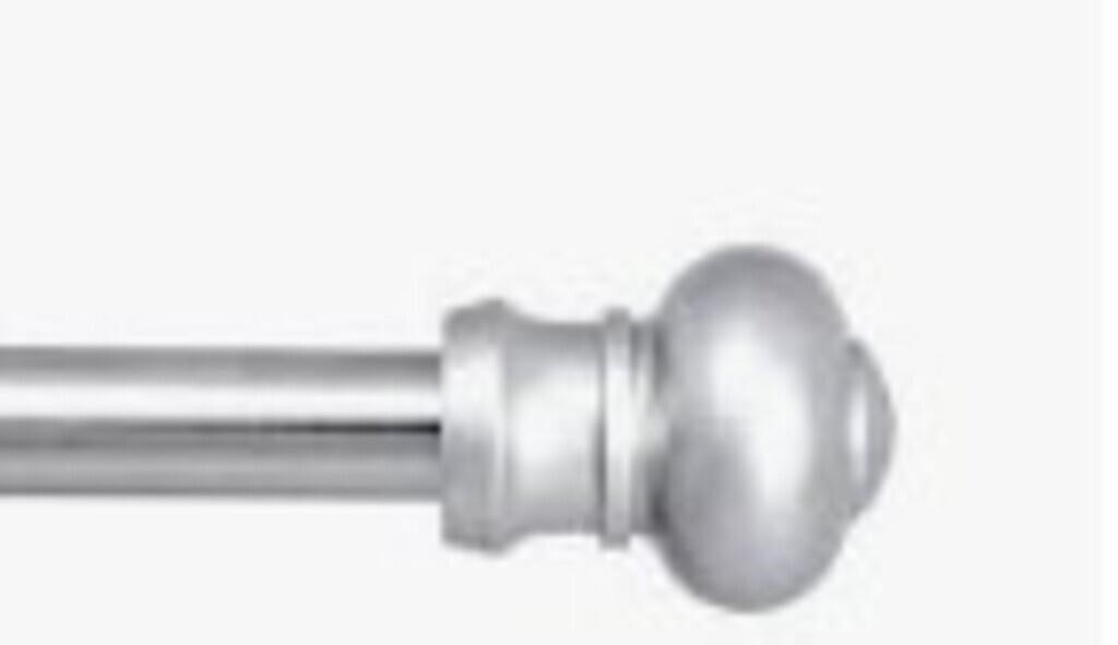 48-84" Silver Curtain Rod