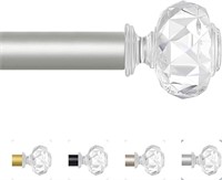 Silver Curtain Rods 28 to 48 Inch,1 Inch Curtain R