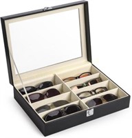 CO-Z Leather Sunglasses Organizer  8 Slots