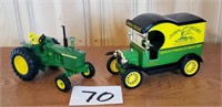 John Deere tractor and delivery truck