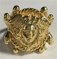 14k Gold Italian Cherub Ring