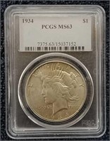 1934 PCGS silver dollar