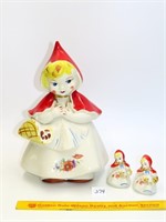 Vintage Little Red Riding Hood cookie jar by