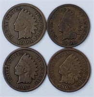 1905 thru 1908 Indian Head Pennies