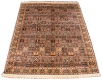 Persian Bakhtiari Silk Area Carpet, 9' L x 6' 1" W