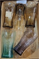 COLORED GLASS COCA-COLA GLASSES
