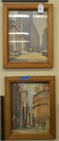 Framed Pair of Watercolors