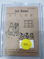 1961-62 Carl Brewer, 3rd Year Parkhurst