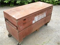 Steel JOB BOX on Casters-24 x 60 x33 Inch