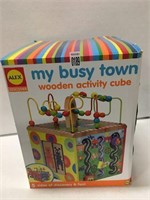 ALEX MY BUSY TOWN WOODEN ACTIVITY CUBE