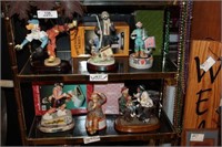 Six Collector Clown Figurines