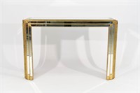 MIRRORED AND GILT DECORATED CONSOLE