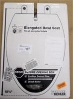 Kohler Elongated Toilet Bowl Seat Grey