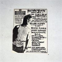 Rare Punk Flyer NEW WAVE THEATER Taping Black Flag