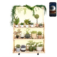 Solatmos Hanging Plant Stand Indoor With Grow Lig