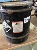 SMALL METAL BARREL WITH CONTENTS