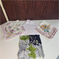 Set of 4 vintage handkerchiefs