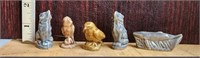Set of 4 vintage Wade figurines