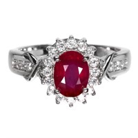 Natural Pigeon Blood Red Ruby Ring