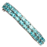 Natural Paraiba Apatite Bangle