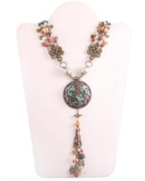 Tibet Natural Stone Tribal Queen Royal Necklace