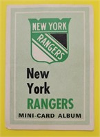 New York Rangers 1969-70 OPC Team Booklet Insert