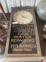Bitterman Bros. Jewelers Advertising Clock
