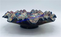 Imperial Glass Co. Holly Carnival Glass Bowl