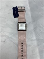 Anne Klein Silver dial and Pink leather band Watch