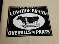 Porcelain cowhide Browning sign 11.5 x 9