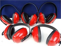 (5) Pairs Protective Earmuffs - red