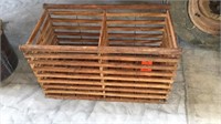 2 section wood egg crate