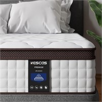Kescas 10 Hybrid Mattress - Medium Firm, Full Size