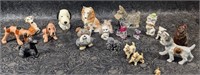 Vintage Miniature Ceramic, Lucite Dogs +