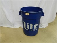 Miller Lite Beer Labeled Trash Can 32 Gallon