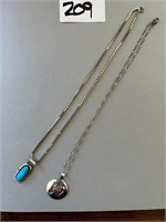 2 Sterling Necklaces and Pendants
