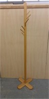 Wooden Coat Rack  65 inches tall