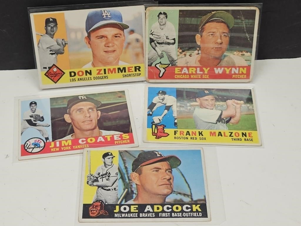 1960 Topps Baseball (5) Wynn, Zimmer plus