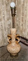 Vintage Rembrandt table lamp w/ lion head handles,