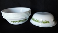 Six 1979 Corelle Crazy Daisy bowls -