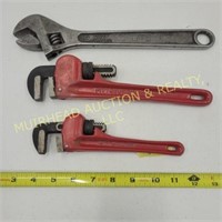 (2) PITTSBURGH PIPE WRENCHES, LAKESIDE ADJUSTABLE