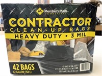 Contractor Clean Up 3 Mil Garbage Bags  42 Gal