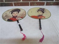 Pair of Oriental Hand Fans
